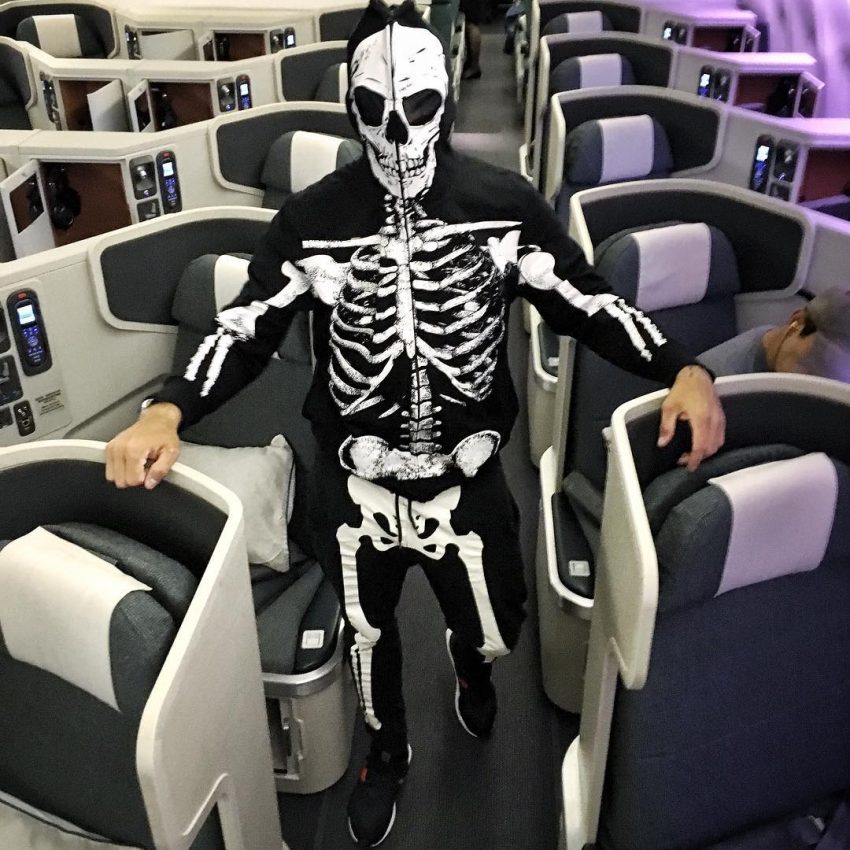 How to sleep on a plane Casey Neistat pajamas