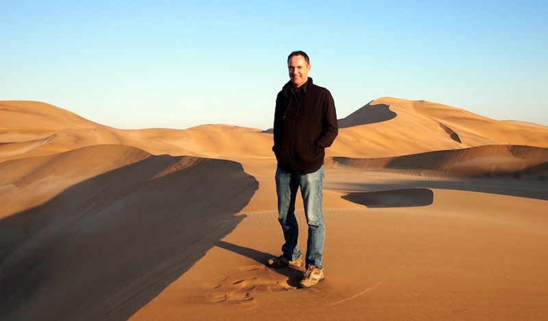 Digital nomad James Clark in the Desert