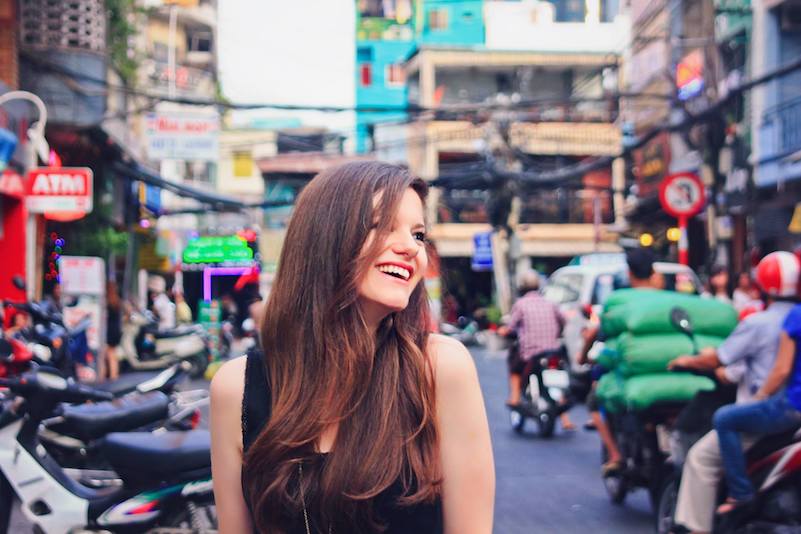 Digital Nomad Jodi Ettenberg Reveling In the Joy of Packing Cubes on the Streets of Saigon