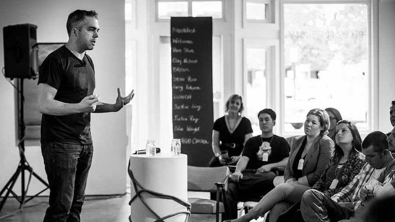 How fast do digital nomads travel - Clay Hebert giving a talk