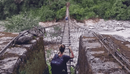 The Ticket To Travel Bridge Crossing In Nepal